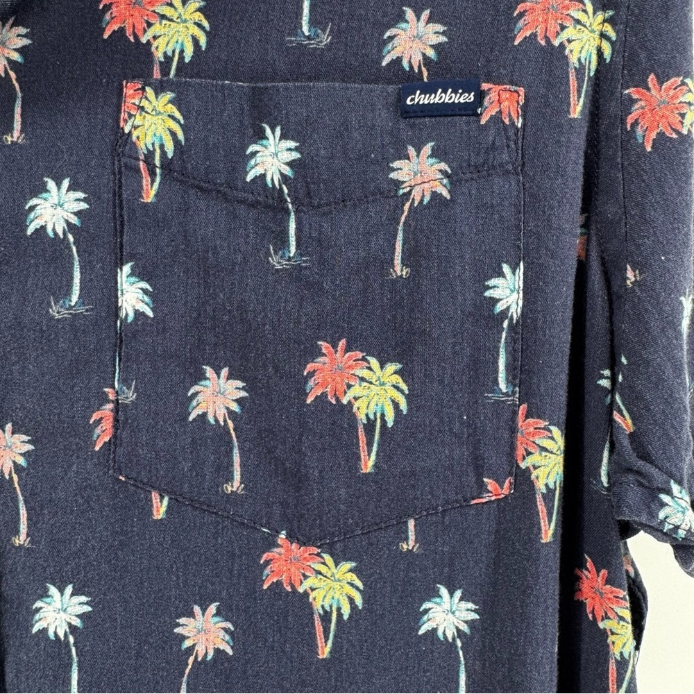 Chubbies Mens Friday Shirt- palm daddy-szM NWT tropical vacation beach button up - Picture 4 of 9